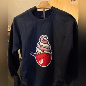 Navy Blue Ice Cream Graphic crewneck Sweatshirt
